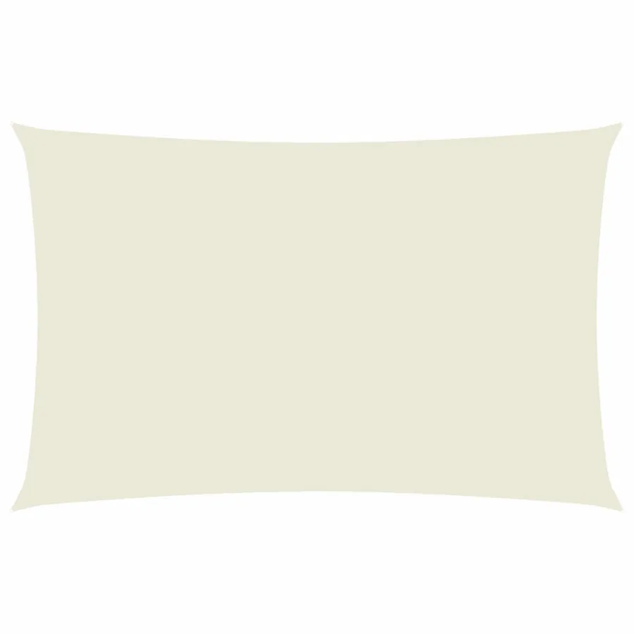 Voile de parasol tissu oxford rectangulaire 2x5 m crème - 2