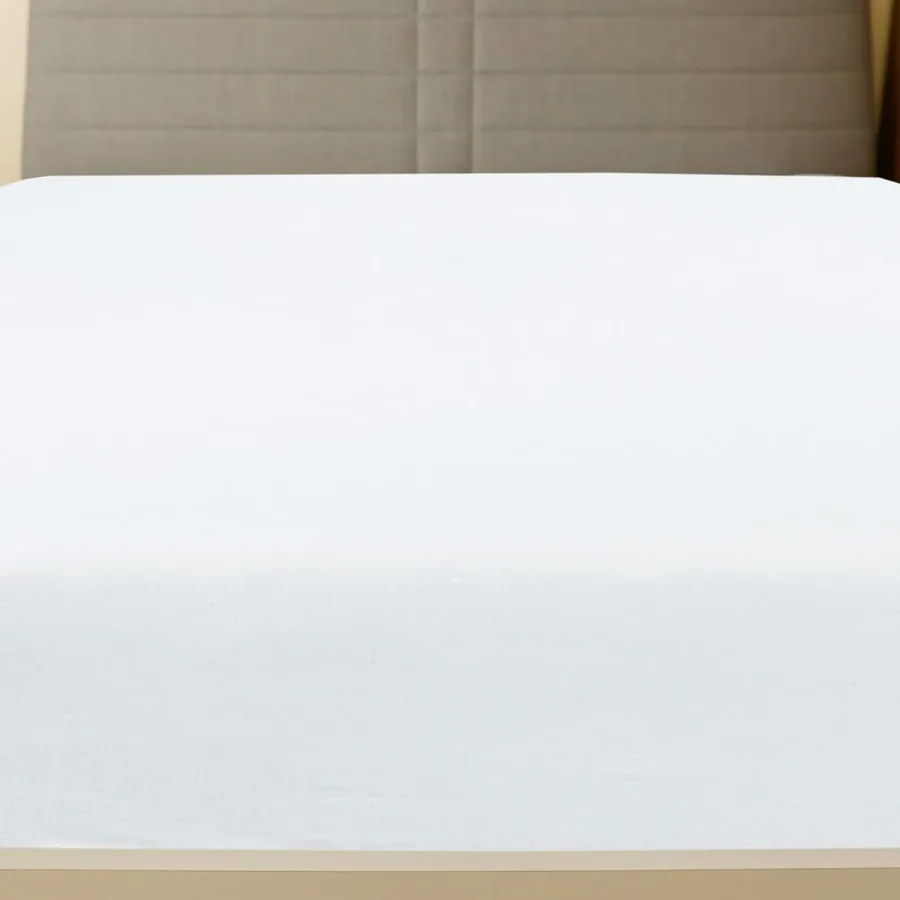 Draps-housses Jersey 2 pcs Blanc 160x200 cm Coton - 3