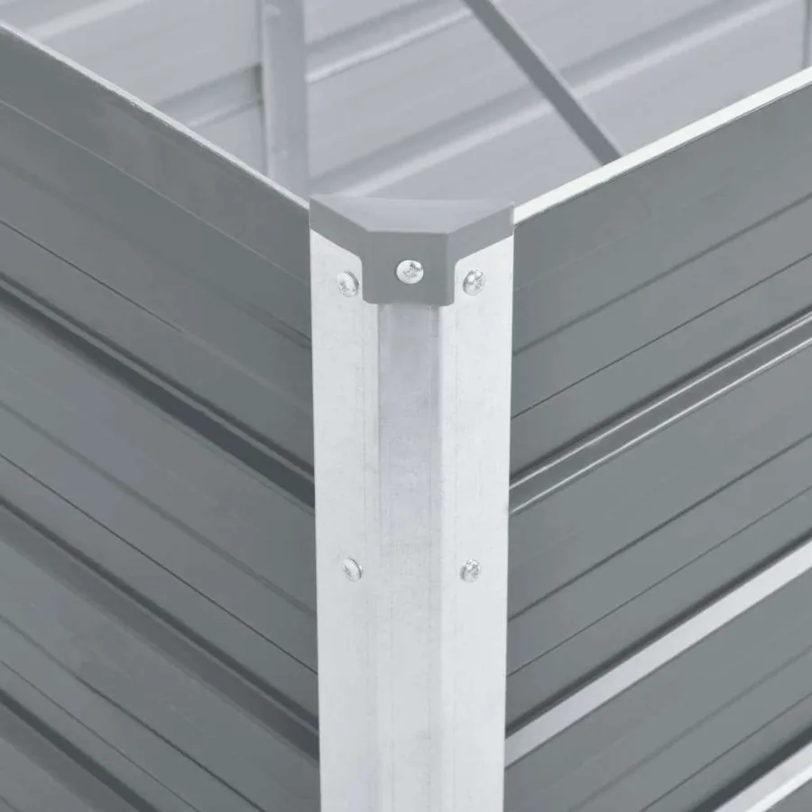 Lit surélevé de jardin Acier galvanisé 240x80x45 cm Gris - 6