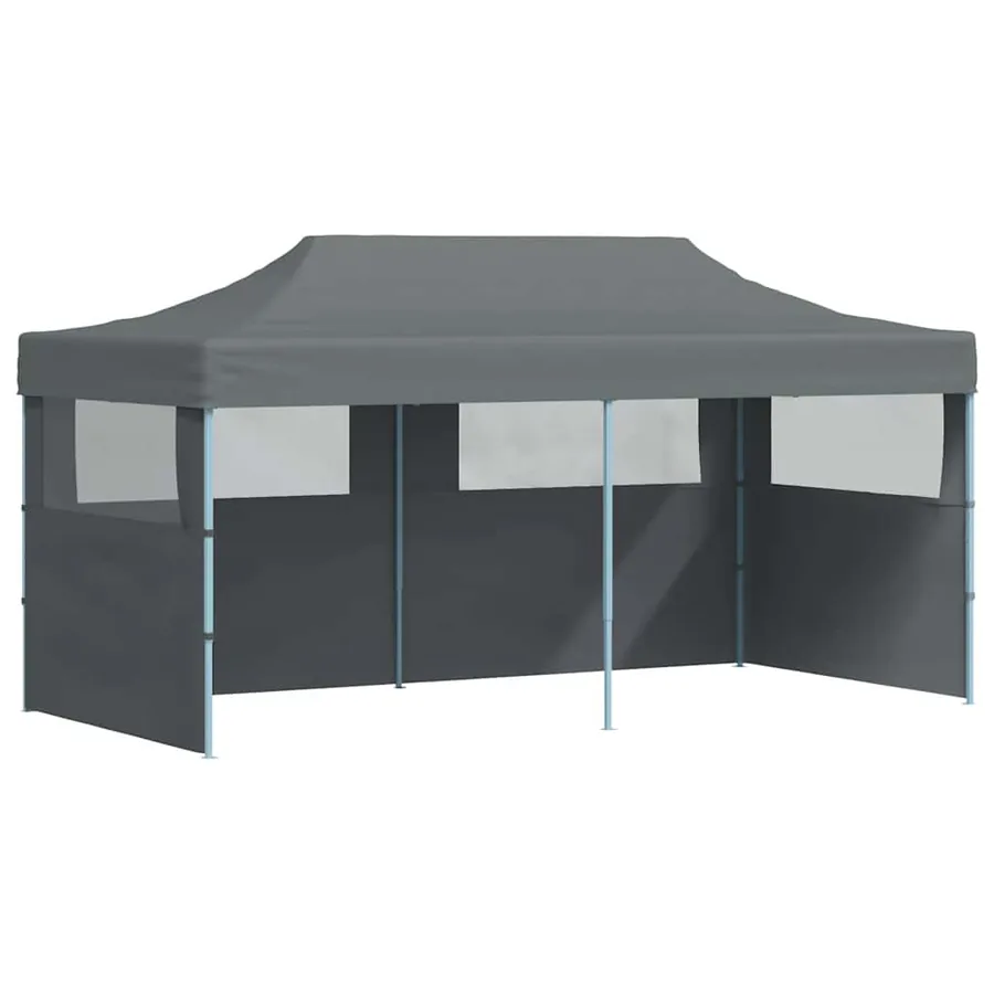 Tente de réception pliable avec parois 3x6 m anthracite - 2