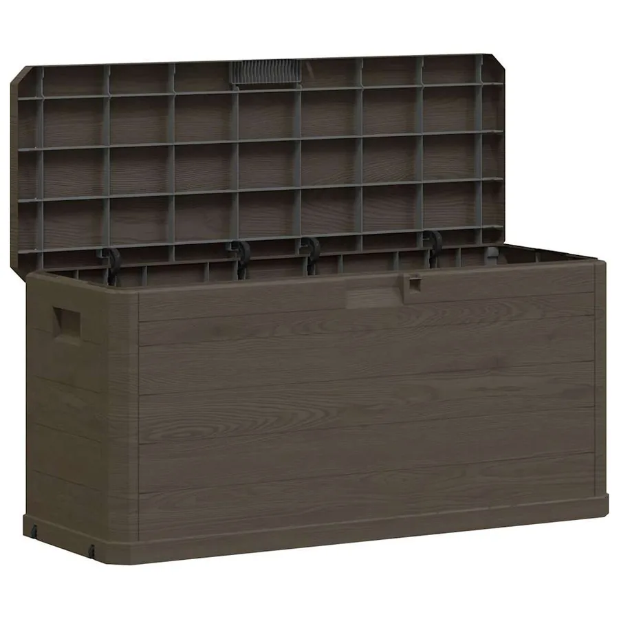 Boîte de rangement de jardin 280 L Marron - 2