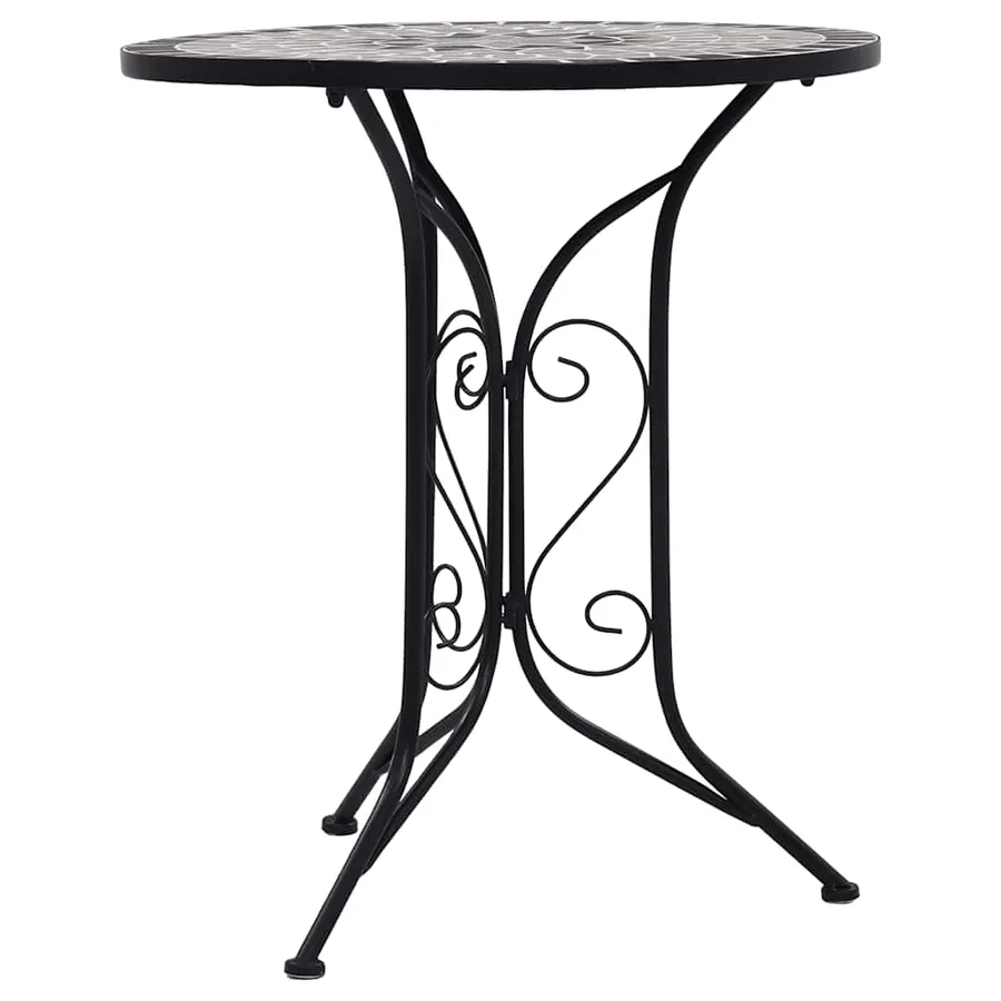 Table de bistro mosaïque Gris 60 cm Céramique - 3