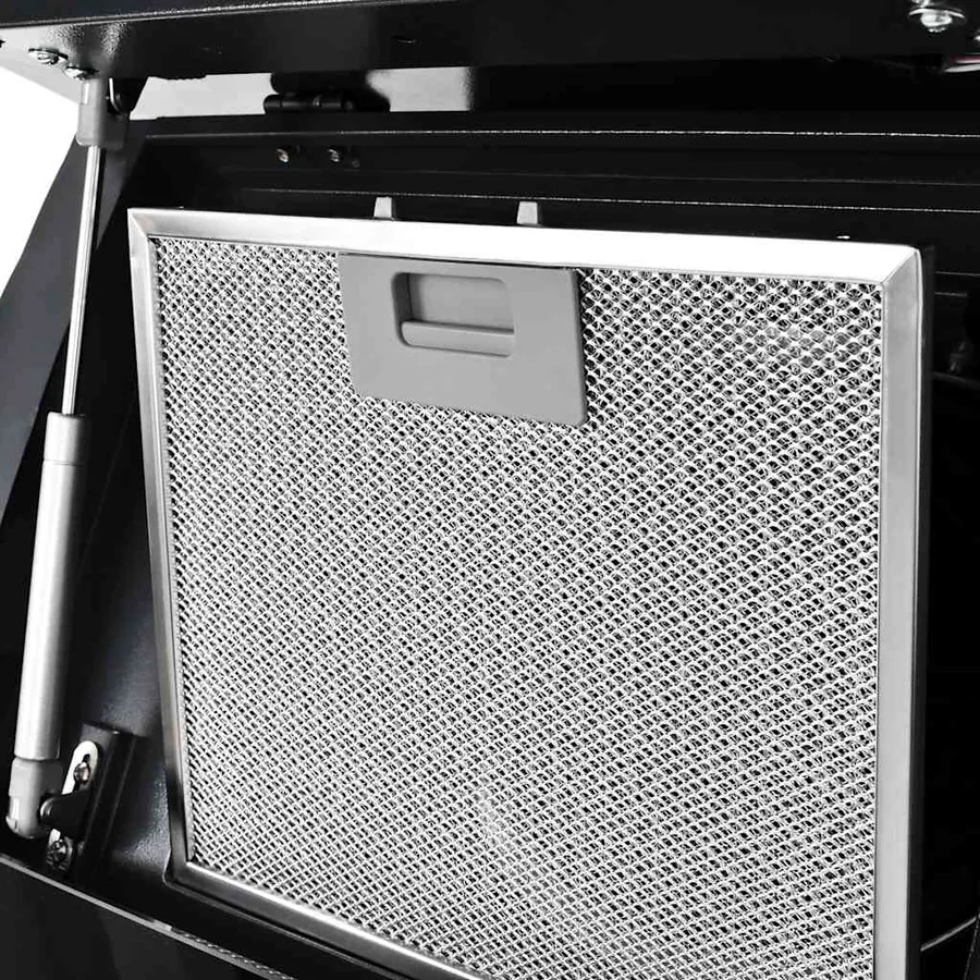 Hotte murale acier inoxydable 756 m³/h 60 cm Noir - 5