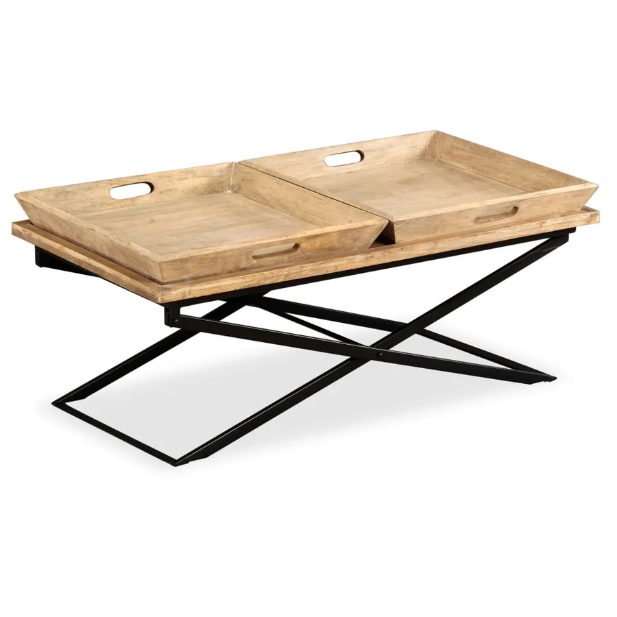 Table basse Bois de manguier massif 110x55x42 cm - 14