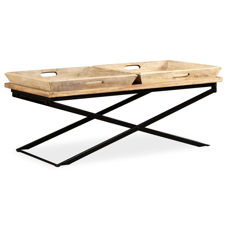 Table basse Bois de manguier massif 110x55x42 cm - 16
