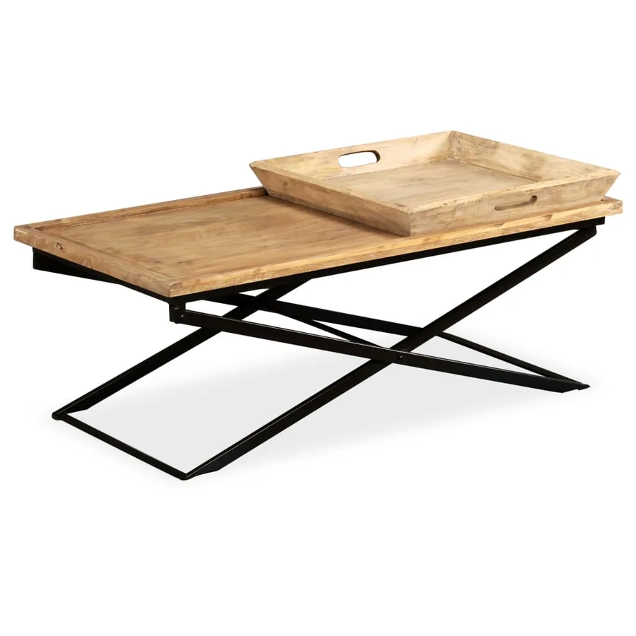 Table basse Bois de manguier massif 110x55x42 cm - 3