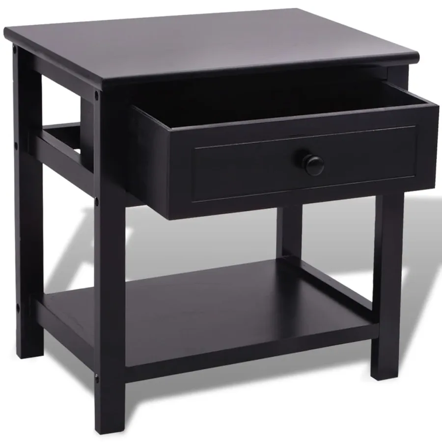 Table de chevet Bois Noir - 4