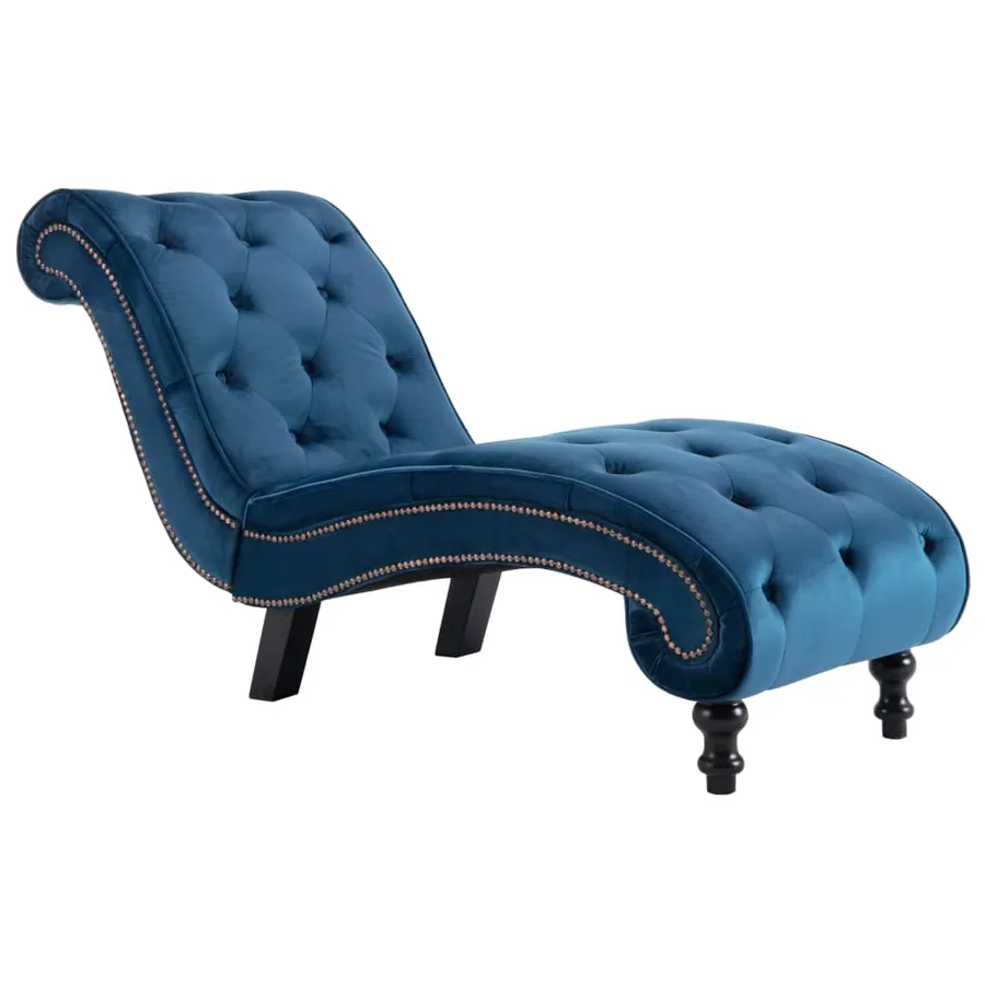 Chaise longue Bleu Velours - 2