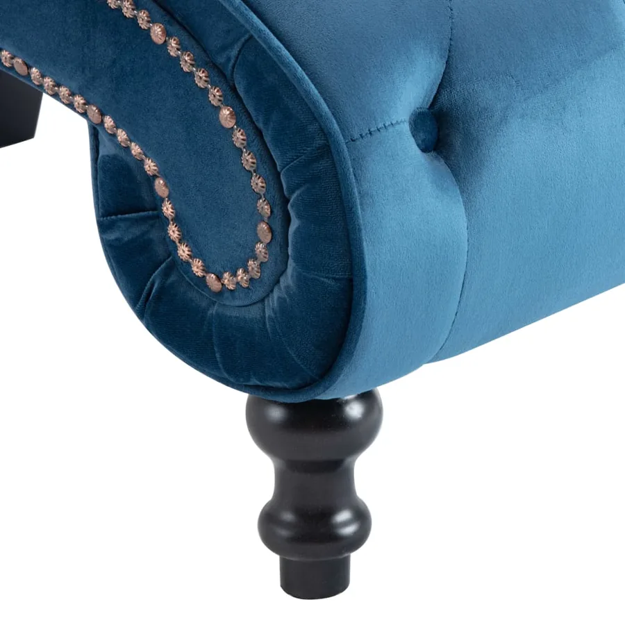 Chaise longue Bleu Velours - 6