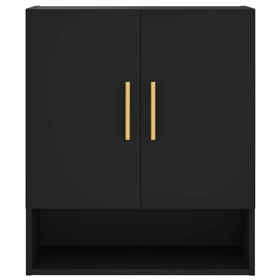 Armoire murale noir 60x31x70 cm bois d'ingénierie - 5