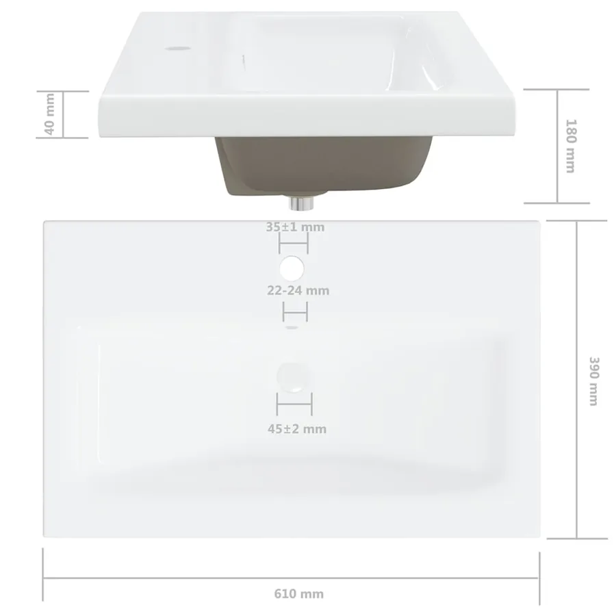 Armoire d'évier avec lavabo intégré Noir Aggloméré - 15