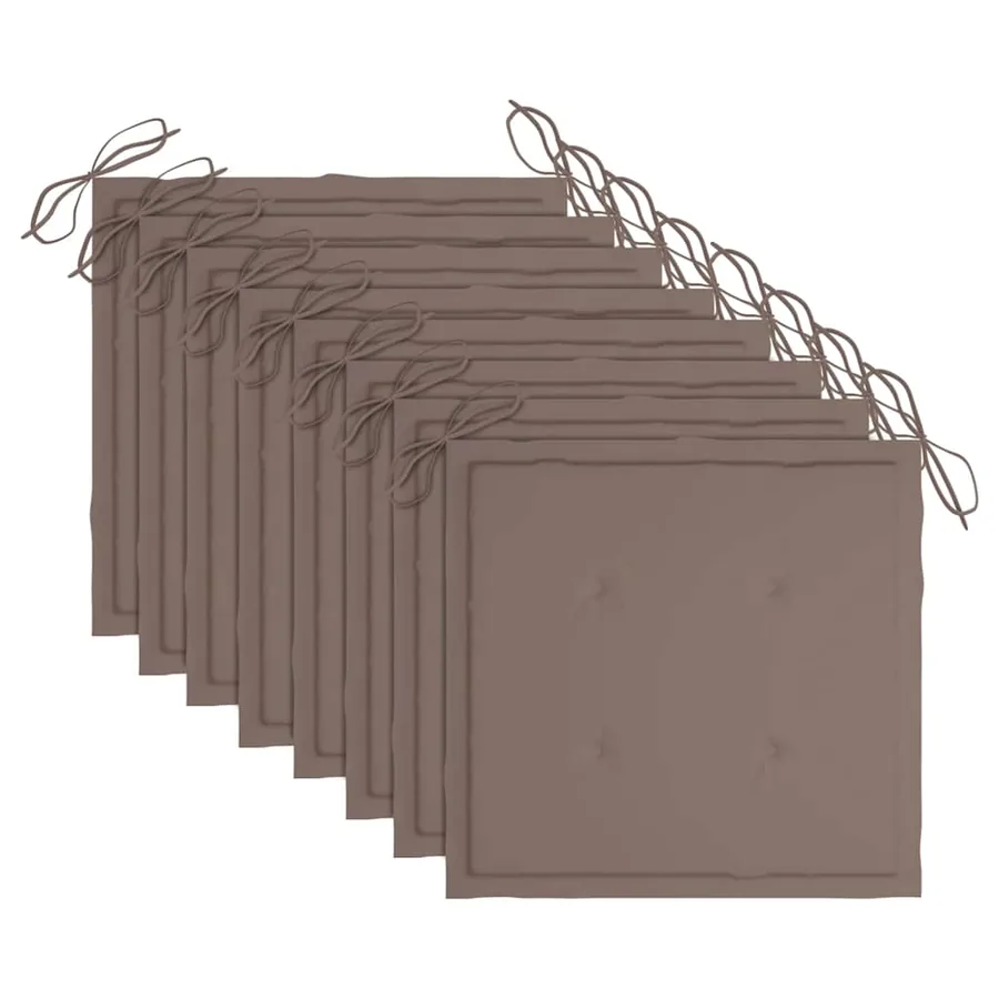 Chaises à manger d'extérieur lot de 8 et coussins Acacia massif - 4