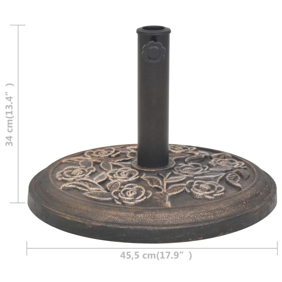Socle de parasol Résine Rond Bronze 9 kg - 7