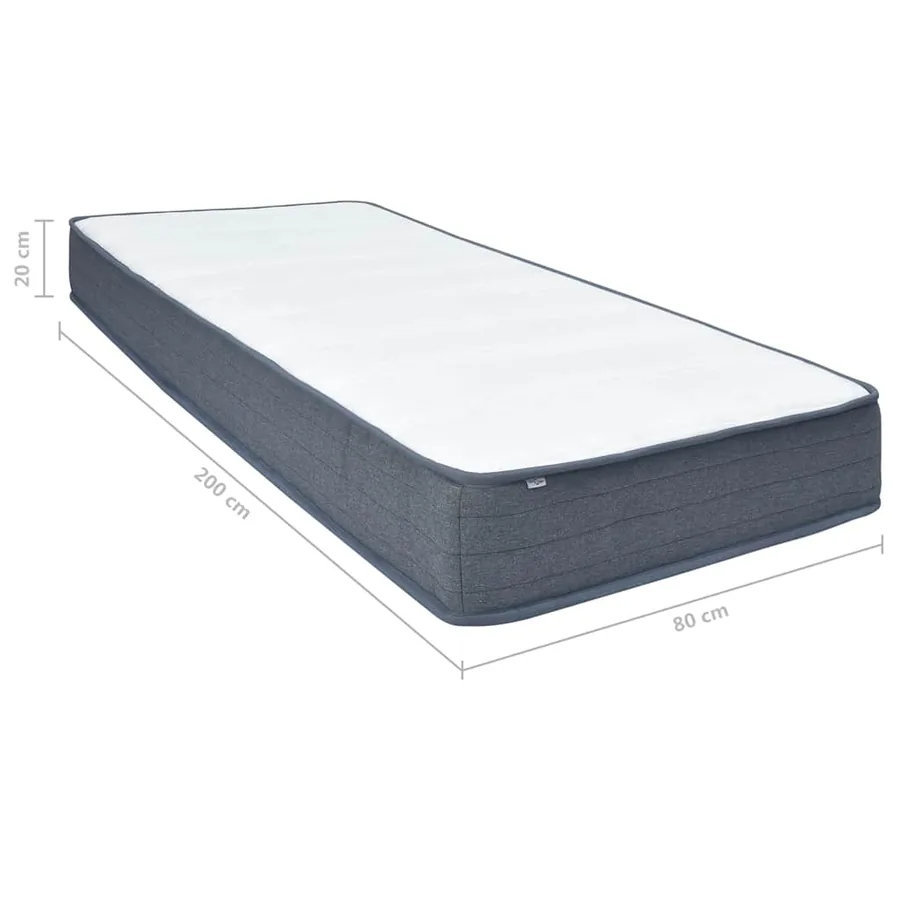 Matelas de sommier tapissier fermeté moyenne 200x80x20 cm - 11