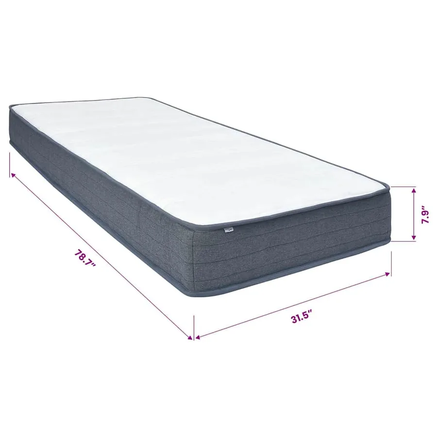 Matelas de sommier tapissier fermeté moyenne 200x80x20 cm - 12