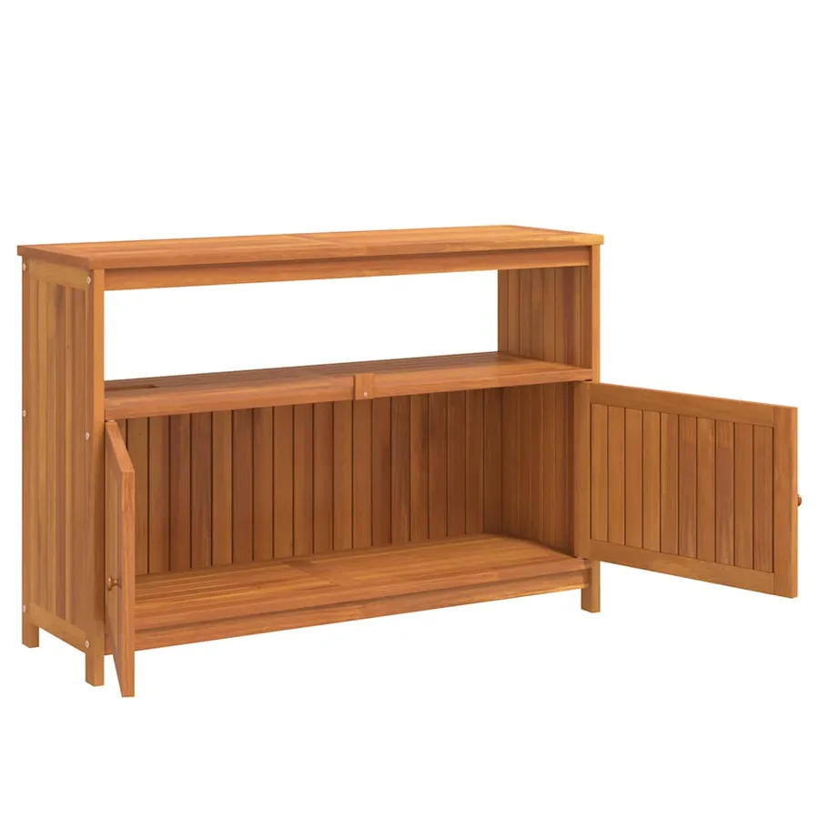 Table console de jardin 110x35x75 cm bois massif d'acacia - 4