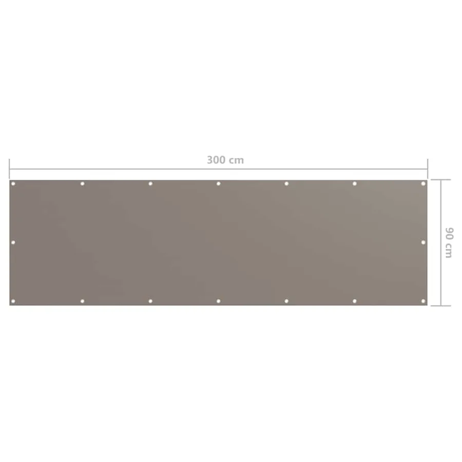 Écran de balcon Taupe 90x300 cm Tissu Oxford - 5