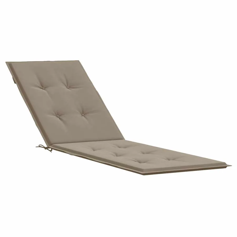 Coussin de chaise de terrasse taupe (75+105)x50x4 cm - 2