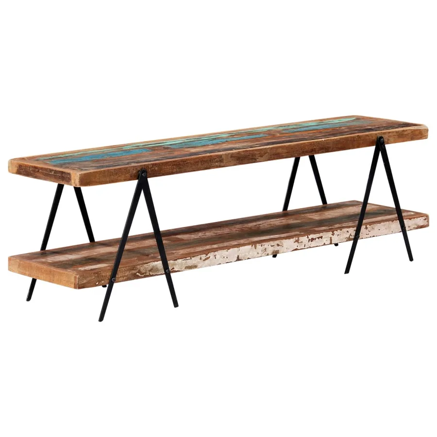 Meuble TV 160x40x50 cm Bois de récupération massif - 7