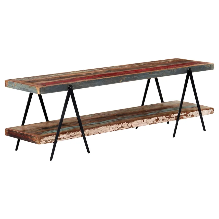 Meuble TV 160x40x50 cm Bois de récupération massif - 9