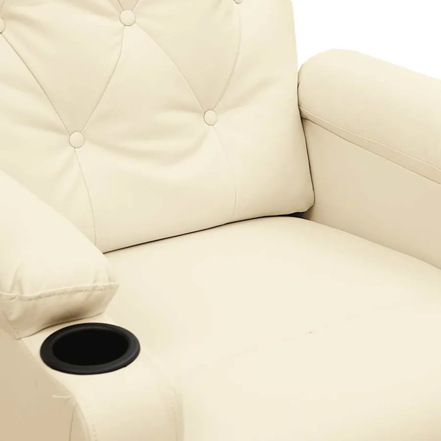 Fauteuil de massage Crème Similicuir - 7