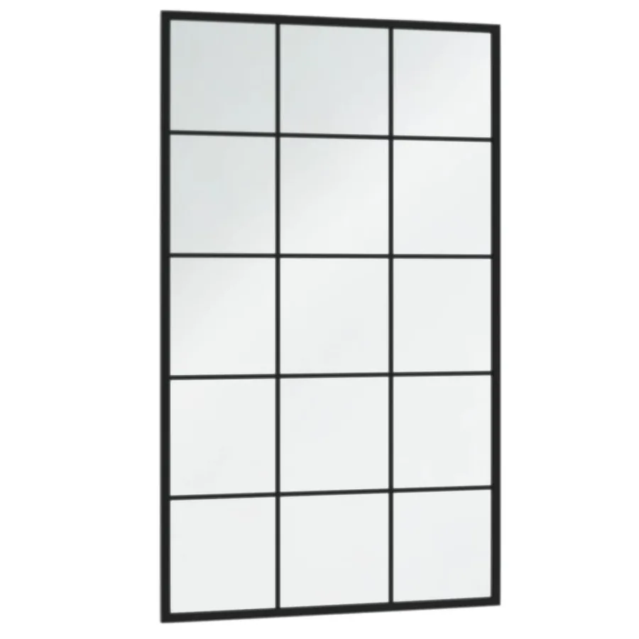 Miroirs muraux 2 pcs noir 100x60 cm métal - 4