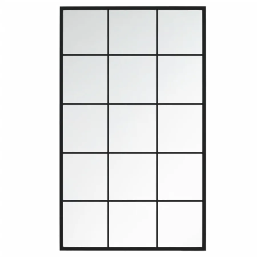 Miroirs muraux 2 pcs noir 100x60 cm métal - 5