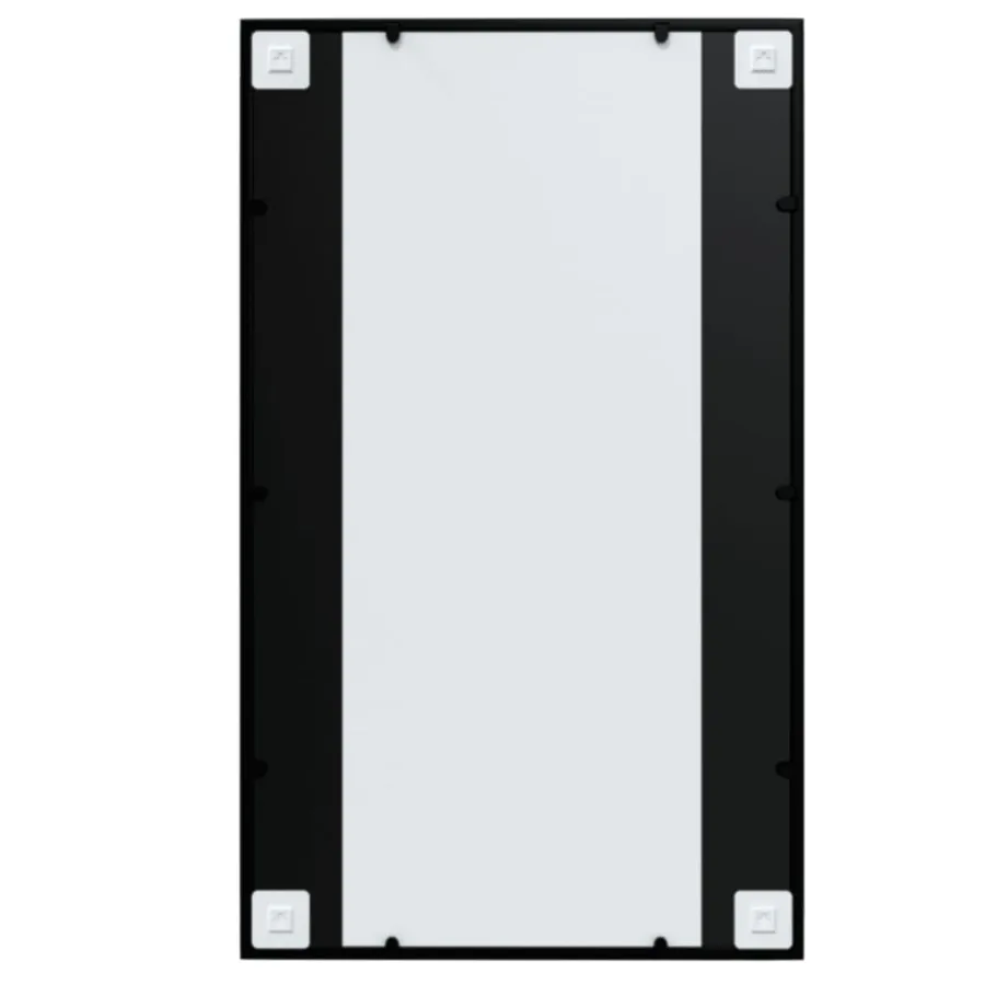 Miroirs muraux 2 pcs noir 100x60 cm métal - 6