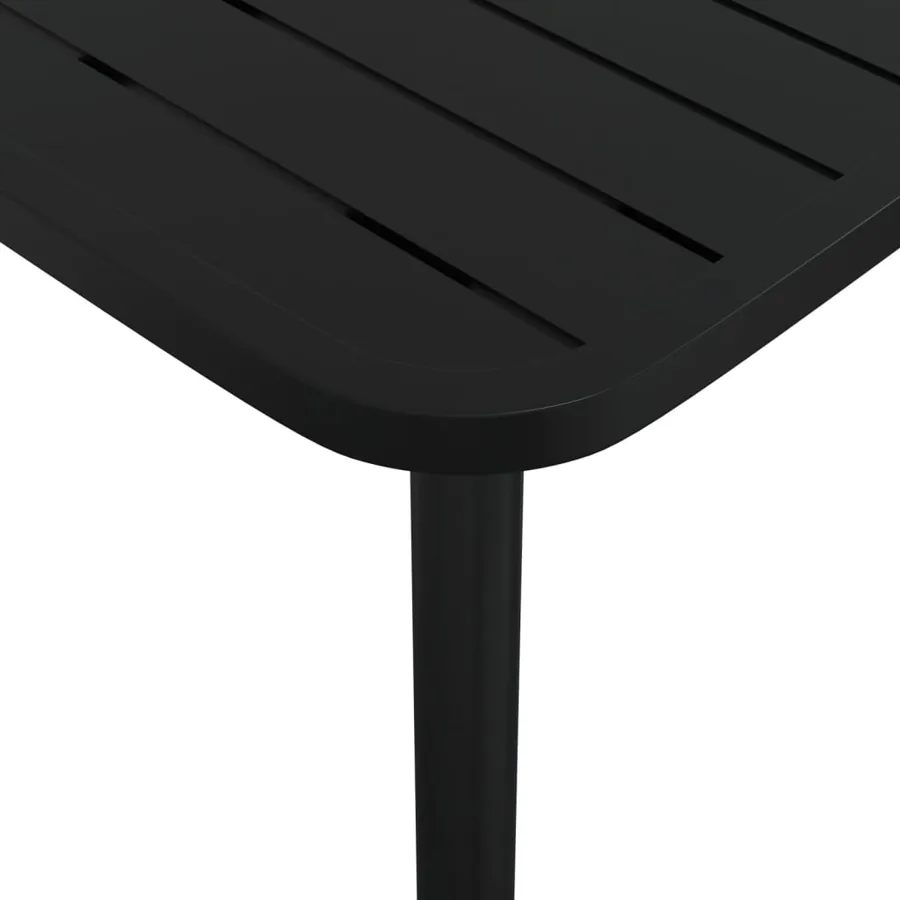 Table de jardin anthracite 165x80x71 cm acier - 5