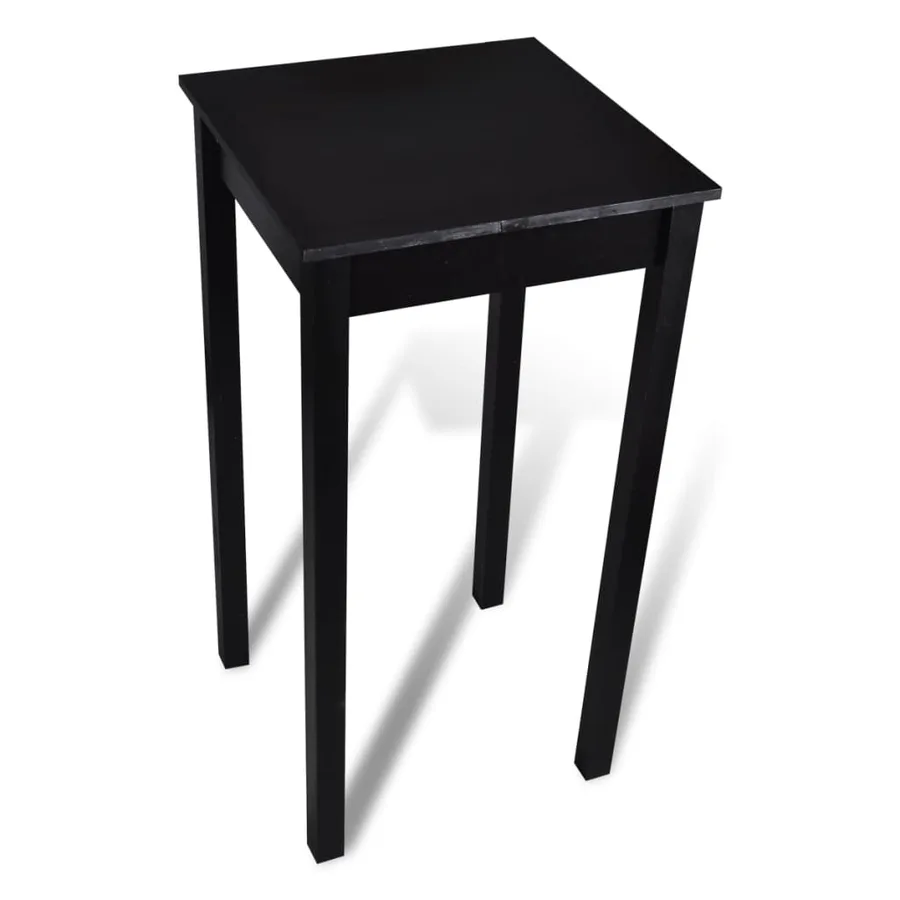 Set de 1 table de bar et 2 tabourets noir - 3