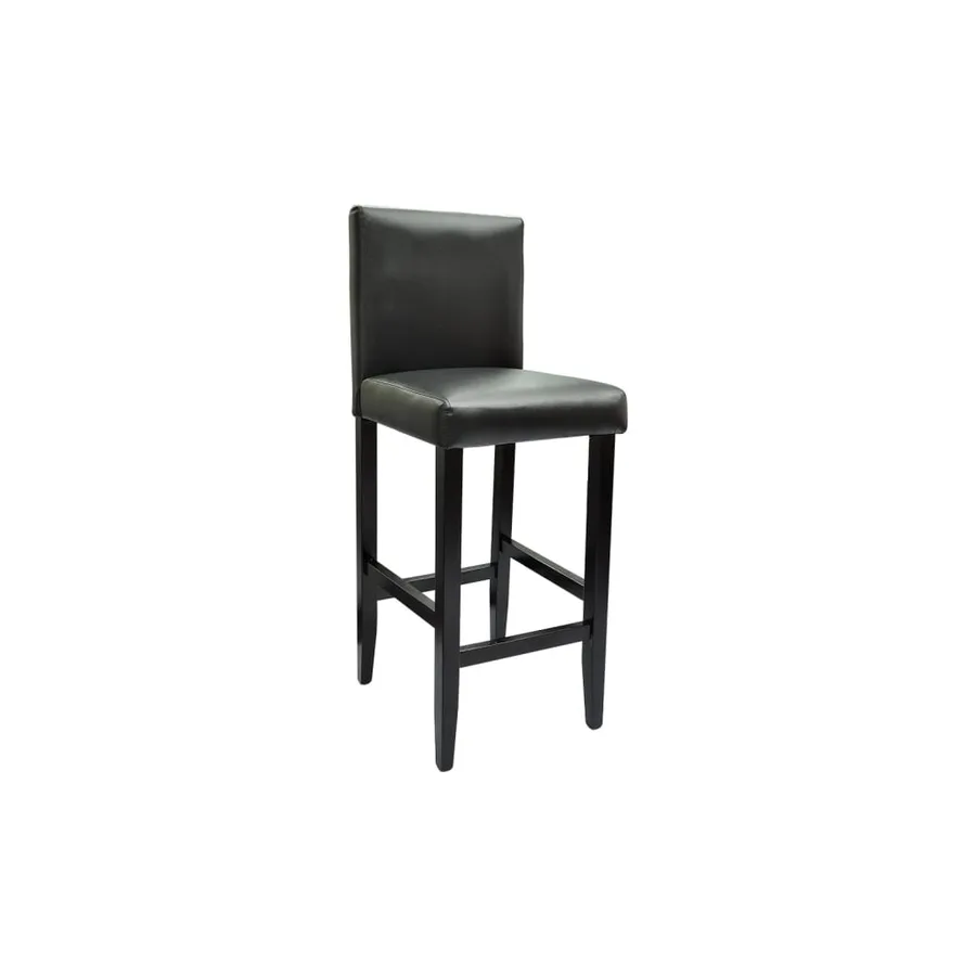 Set de 1 table de bar et 2 tabourets noir - 5