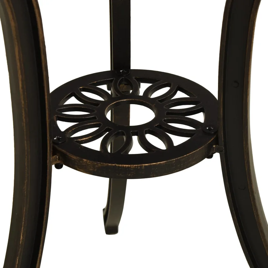 Table de jardin Bronze 62x62x65 cm Aluminium coulé - 5