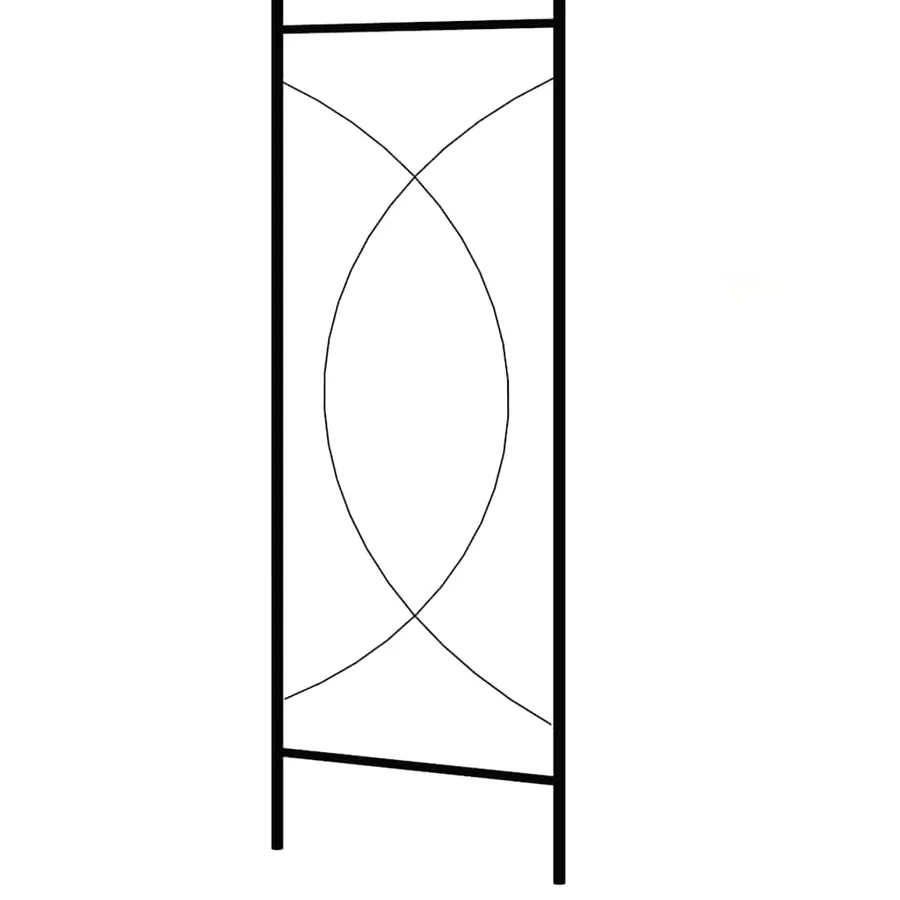 Voûte de jardin Noir 150x34x240 cm Fer - 4