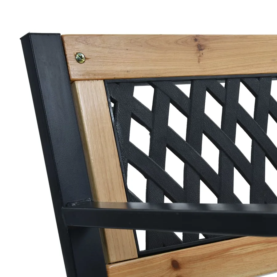 Banc de jardin 120 cm Bois - 5