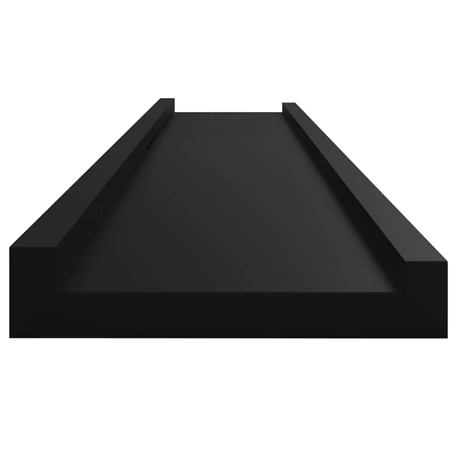 Étagères murales 4 pcs Noir 100x9x3 cm - 7