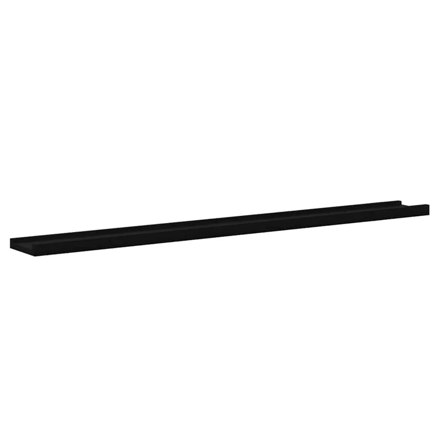 Étagères murales 4 pcs Noir 100x9x3 cm - 8