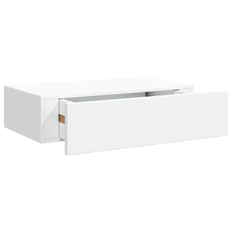 Étagères à tiroirs murales 2 pcs Blanc 40x23,5x10 cm MDF - 5