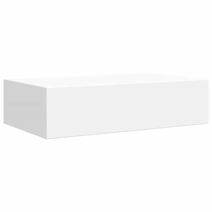 Étagères à tiroirs murales 2 pcs Blanc 40x23,5x10 cm MDF - 6