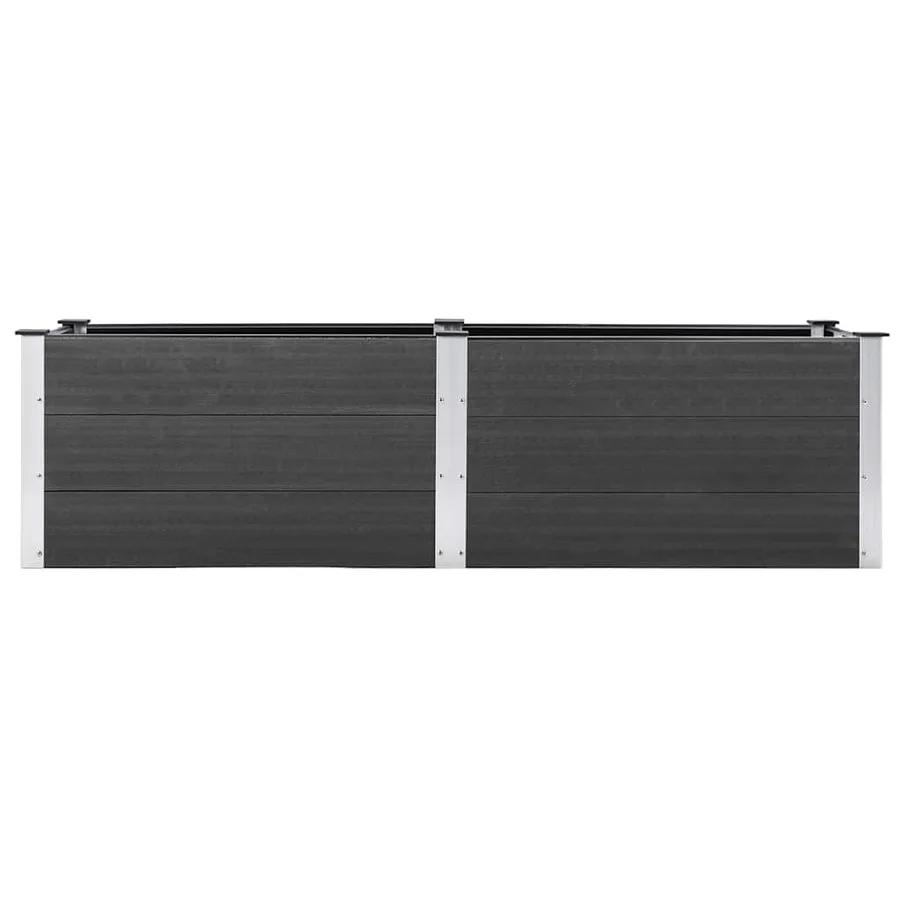 Lit surélevé de jardin 200x50x54 cm WPC Gris - 3