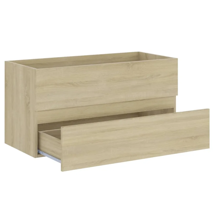 Armoire d'évier et lavabo intégré Chêne sonoma Bois ingénierie - 4