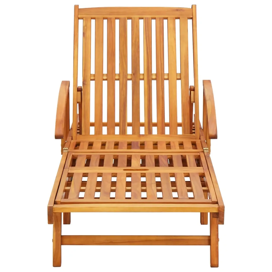 Chaises longues lot de 2 Bois d'acacia solide - 3