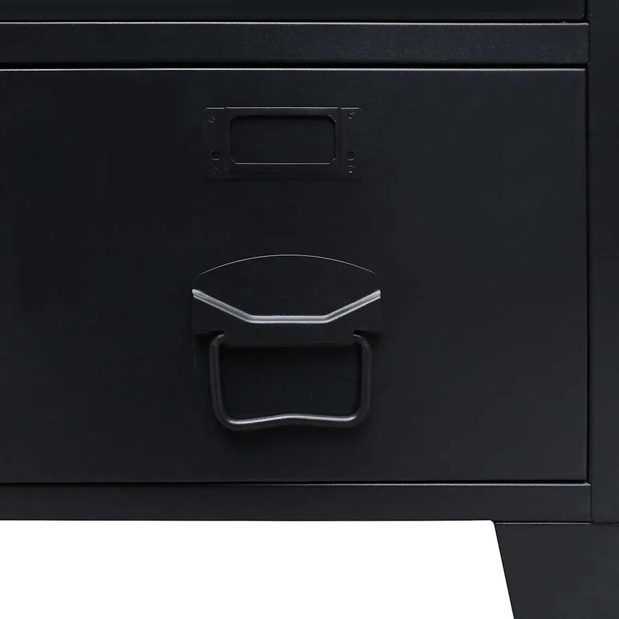 Garde-robe métal de style industriel 67x35x107 cm noir - 9
