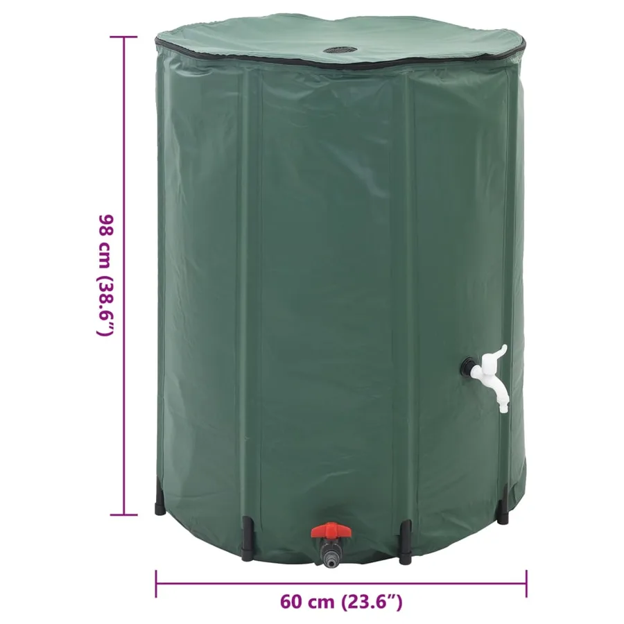 Réservoir d'eau de pluie pliable 250 L - 11