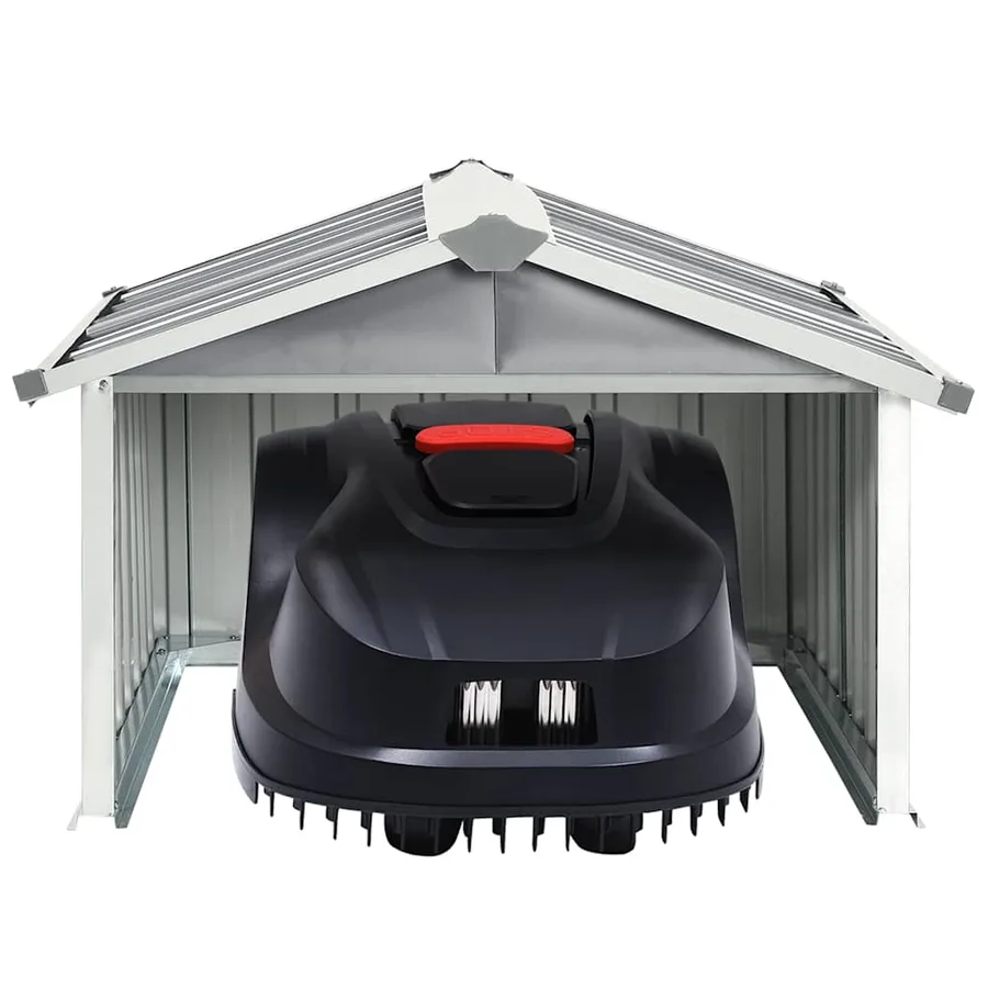 Abri pour robot de jardin 92x97x63 cm Acier galvanisé Gris - 6