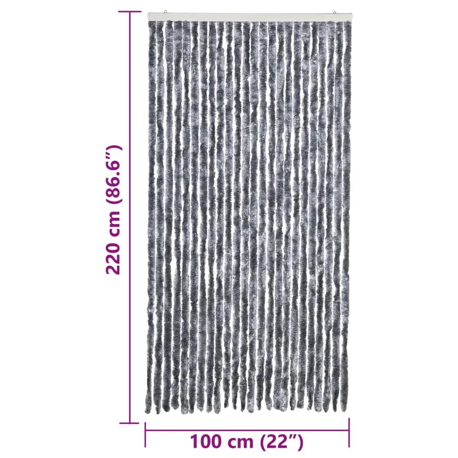 Moustiquaire Argenté 100x220 cm Chenille - 7