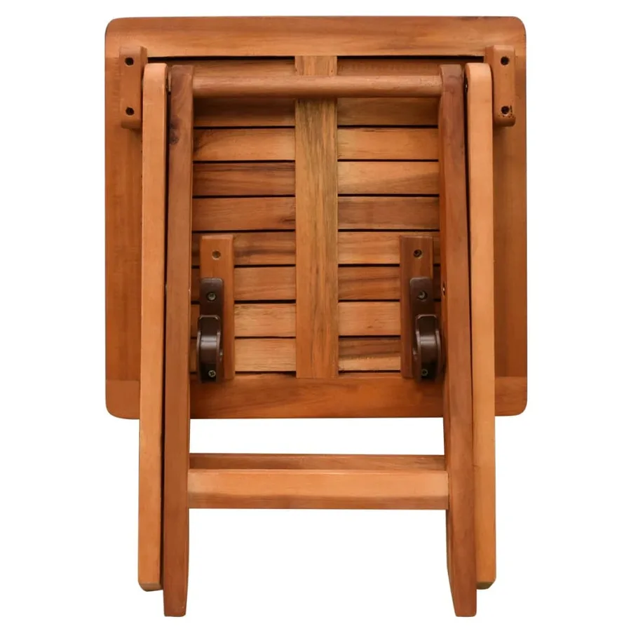 Chaises longues lot de 2 avec table Bois d'acacia solide - 8
