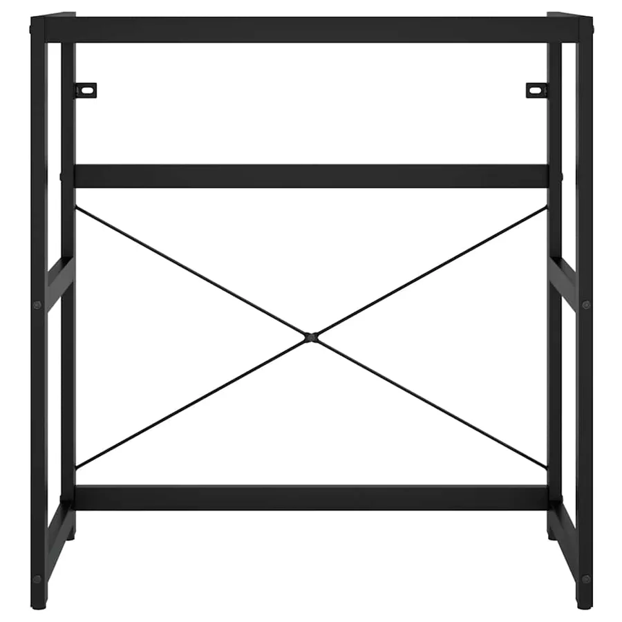 Cadre de lavabo de salle de bain Noir 79x38x83 cm Fer - 4