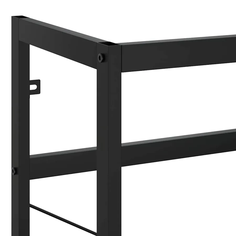 Cadre de lavabo de salle de bain Noir 79x38x83 cm Fer - 7