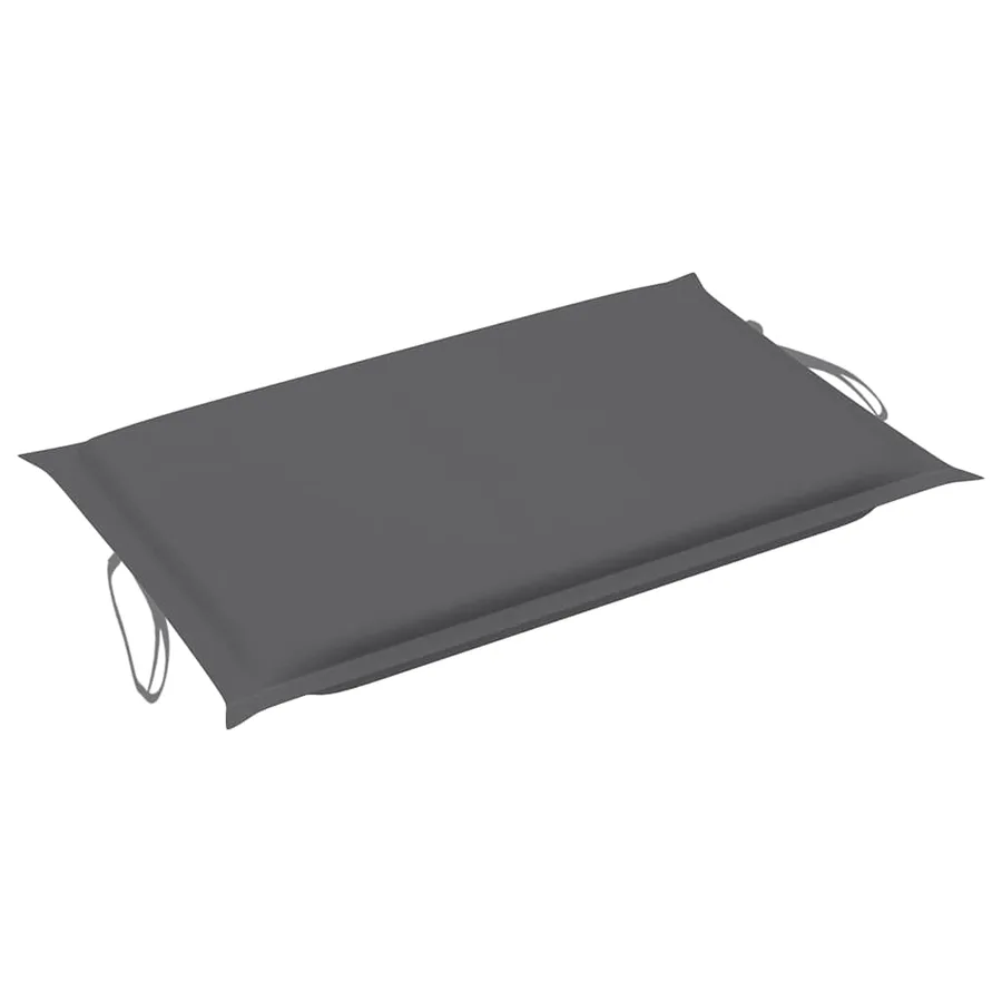 Chaise longue à bascule avec coussin Bois de teck solide - 8