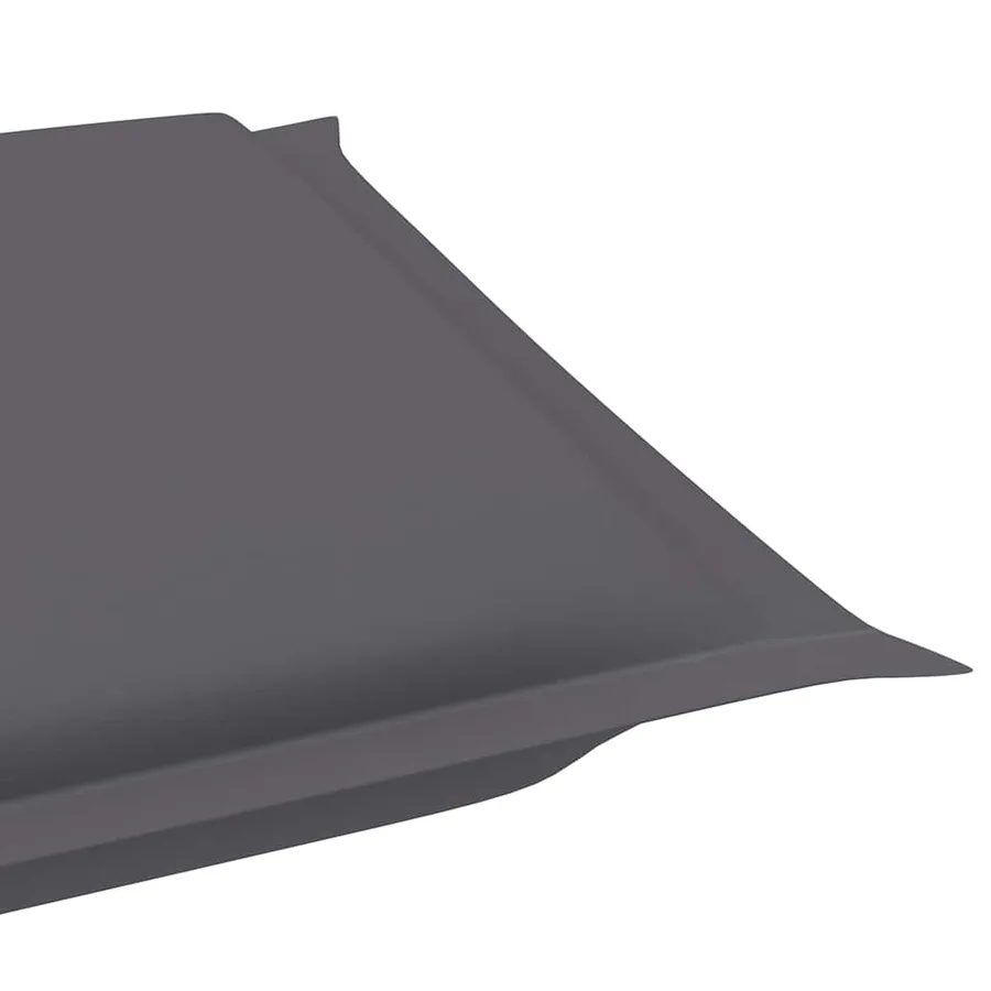 Chaise longue à bascule avec coussin Bois de teck solide - 9